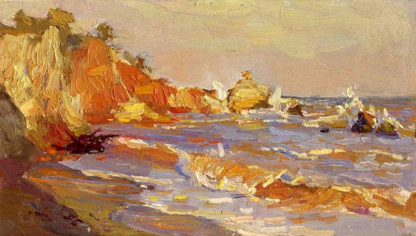Yaroslav Zyablov. Seashore at Sunset