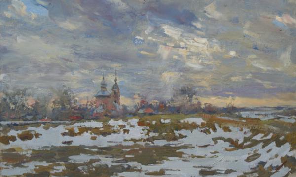 Yaroslav Zyablov. The sunset in Suzdal.